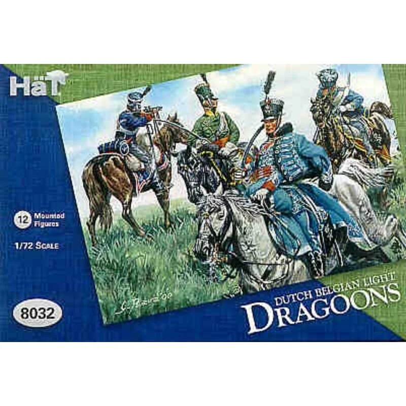 Waterloo Dutch Belgian Light Cavalry 12 mounted figures with extra shoulder rolls.