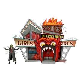 Beetlejuice (1988) diorama Trenchcoat with Spikes Inferno Room Deluxe Set Figurine 
