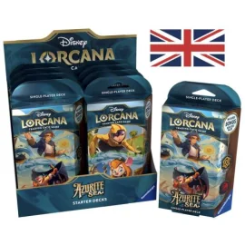 DISNEY Lorcana - Trading Cards Box of 8 Starters Azurite Sea Chapter 6 - ENGLISH 