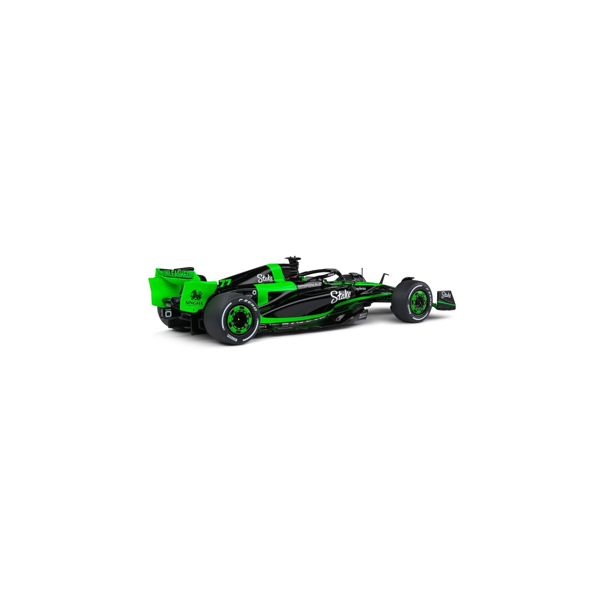 Soli1811104 SOLIDO 1811104 KICK SAUBER C44 SHOWCAR VERSION BLACK / GREEN 2024 1/18