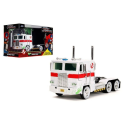 JADA 35572 MINIATURE OPTIMUS PRIME X ECTO-1 GRAPHICS BI-COLOR TRANSFORMERS 1/24 Die-cast 