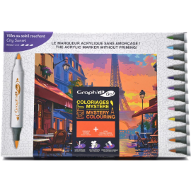 GRAPH'IT GO Mystery Coloring Kit - CITY SUNSET 