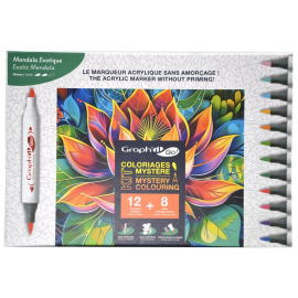GRAPH'IT GO Mystery Coloring Kit - EXOTIC MANDALA 