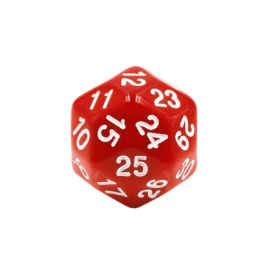 HDD12 30-sided Counting Dice – Red 