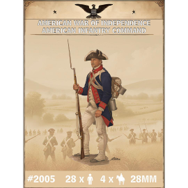 AMERICAN WAR OF INDEPENDENCE AMERICAN INFANTRY COMMAND 28mm figurine Figure 