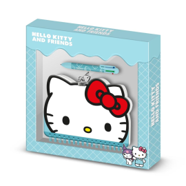 HELLO KITTY - Head - Gift Box - Diary + Pen 