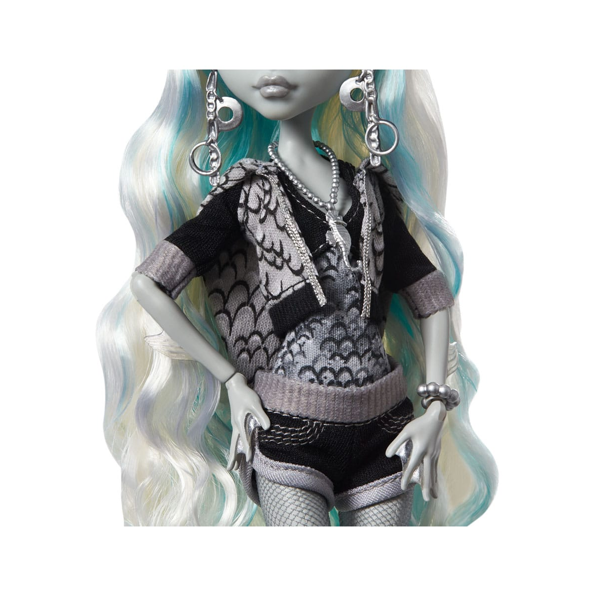 Monster High Reel Drama Lagoona Blue Doll in Black and White