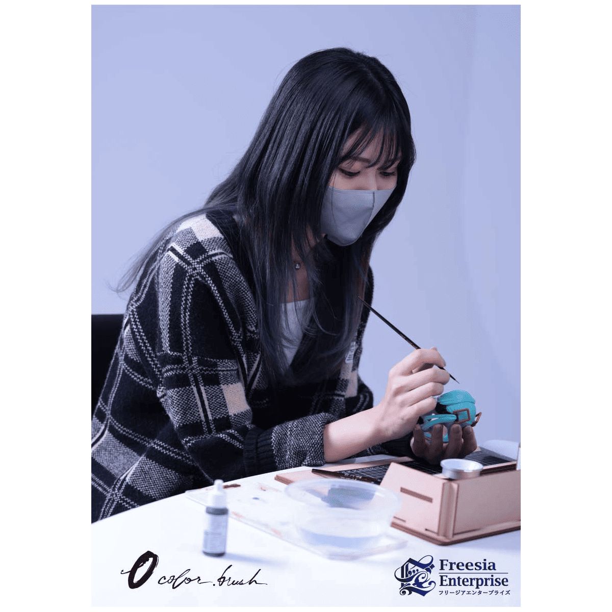 0 Color. Brush set Model paintbrush