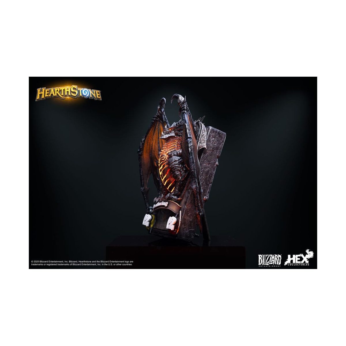 Hearthstone 3D Art Frame Deathwing Figure 34 cm
